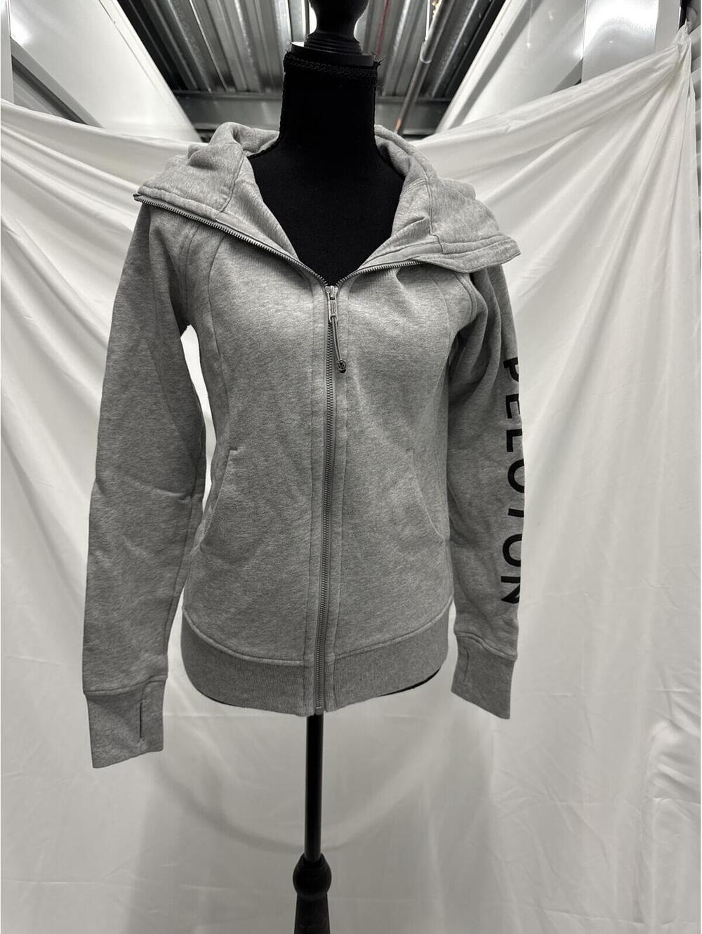 Lululemon-Peloton Collab Gray Zip-Up Hoodie Sweatshirt